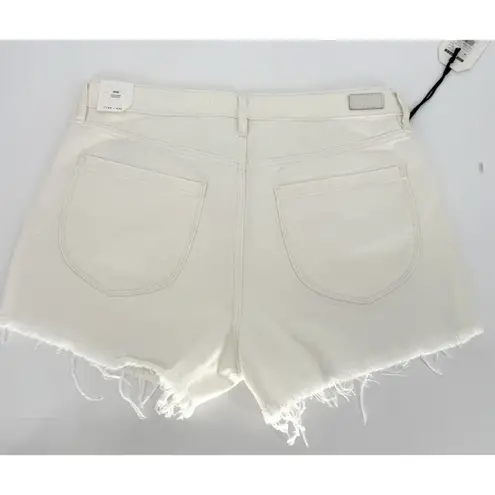 Cleo + Wolf Women's Sz 10/30 High Rise Shorts White Distressed Frayed Denim Boho thumbnail 6