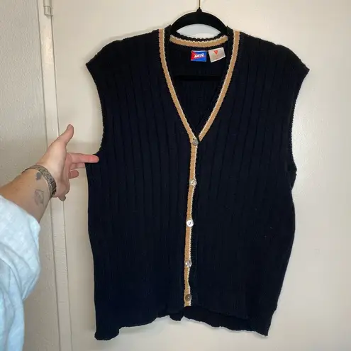 American Vintage Vintage Grandpacore Grandpa knit sweater vest cabin cozy granny retro size L