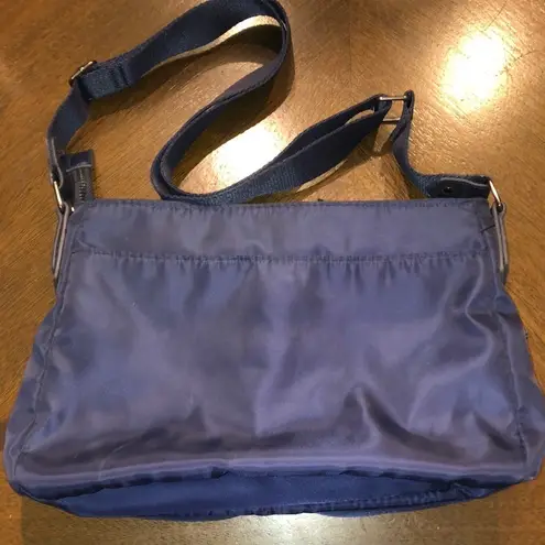 Navy Blue Nylon Polyester Easy Clean Crossbody Purse Shoulder Bag