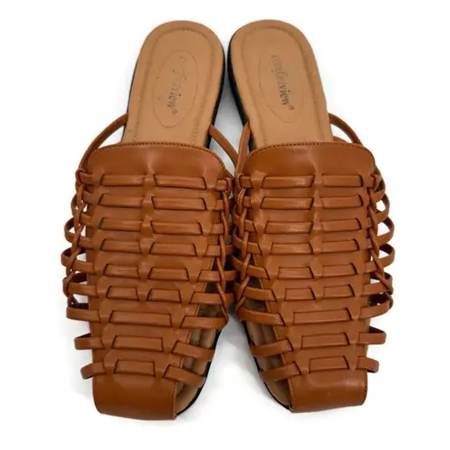 Wendy Sandals Comfortview Shoe Mule Slides Huarache Tan 11