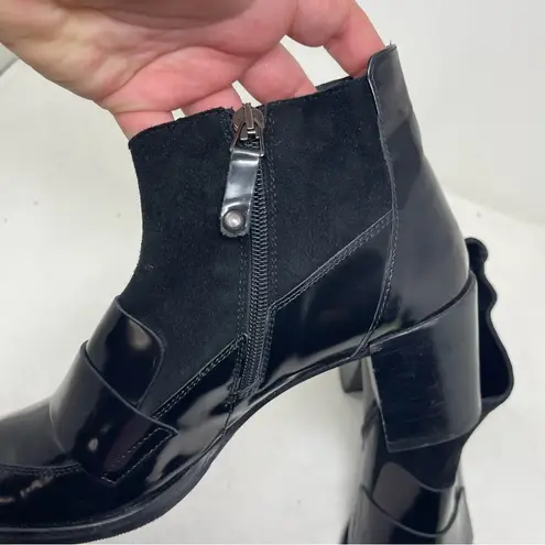 Autograf New York Sock boots in black leather & suede sz 39 US 9