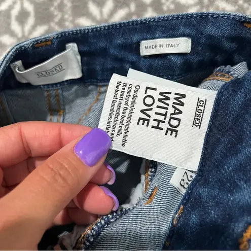 Anthropologie CLOSED Skinny Pusher 2021 Organic Cotton Made In Italy Size 23 Blue