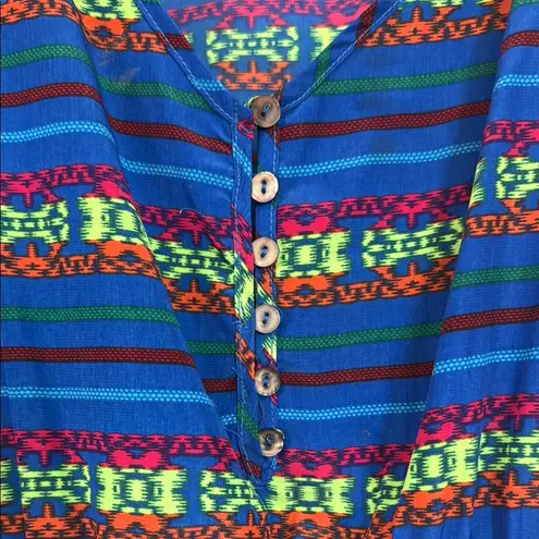 Eight Sixty Blue Sundress Sleeveless Scoop Neck Resort Wear