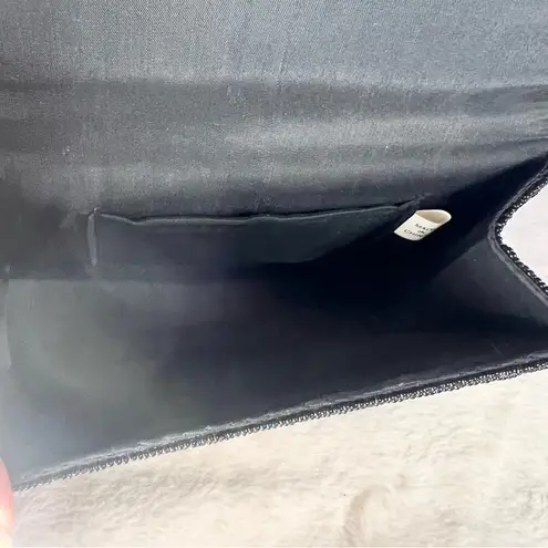 Vintage Art Deco Black & Gold Beaded Evening Bag Purse Crossbody or Clutch