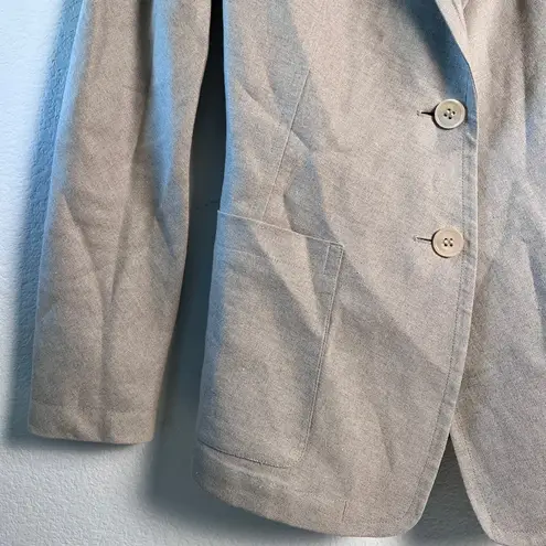 Max Mara Vintage Cream 100% Linen Office Business Casual Blazer 8