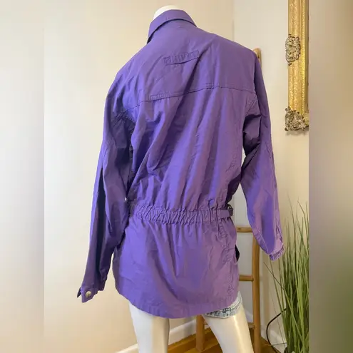 L.L. Bean Women's Chore Barn Coat Jacket Purple Long Rain Active Vintage Medium