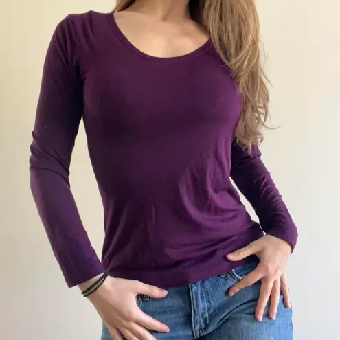 32 Degrees Heat Purple Stretch Long Sleeve Size Med
