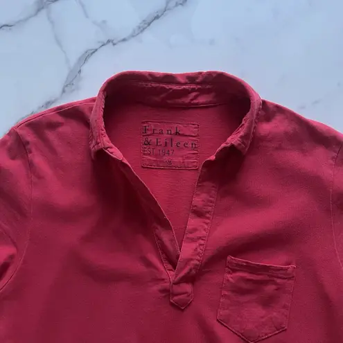 Frank & Eileen Lauren polo dress Red Sz Medium Heritage Jersey Classic Chic