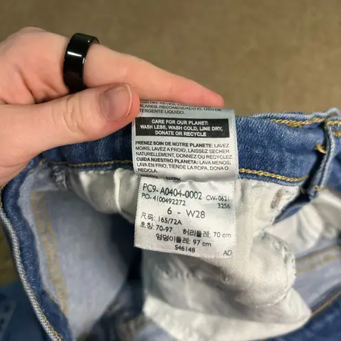 Levi's Signature by Levi Strauss Heritage High Rise Straight Distressed Jeans 6/W28