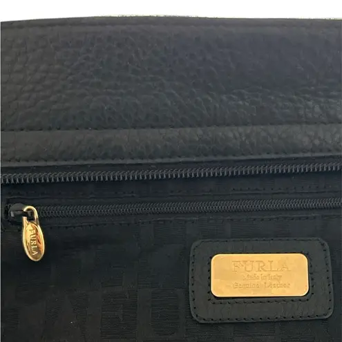 Furla Rouged Black Leather Handbag