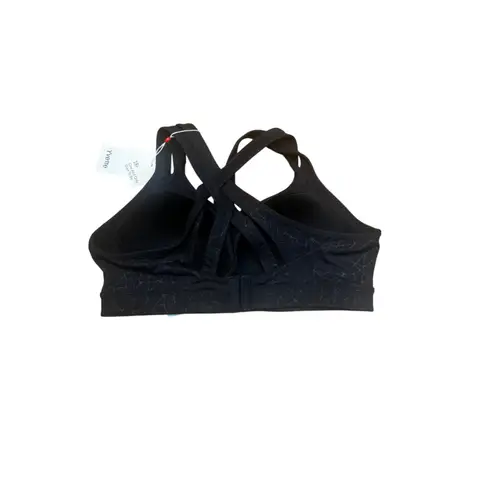 NWT Yvette High Support Cross Back Sports Bra Black Geometric Print (2XL Intl.) Size undefined