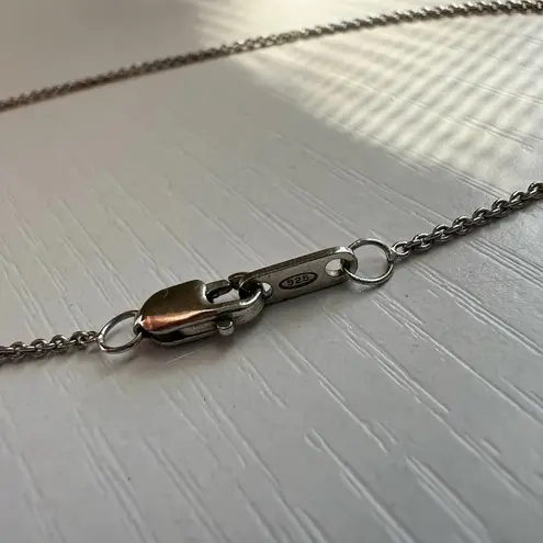 Zales Aquamarine White Sapphire Twisted Teardrop Pendant Sterling Silver Necklace