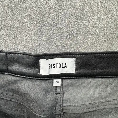 Pistola Vegan Leather High Rise Bootcut Pants Women's 30 Black