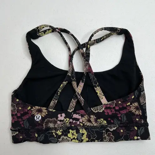 Lululemon  Size 4 Energy Bra Fluorolace Multi Medium Support Stretch B / C Cup