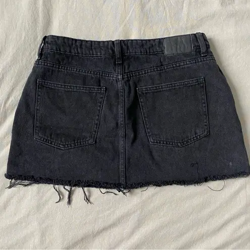 Cotton On Black Denim Mini Skirt