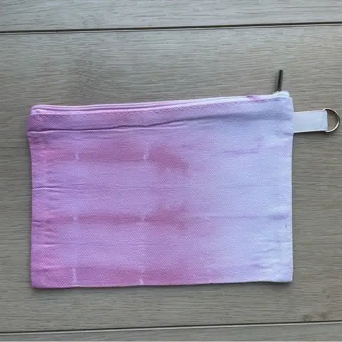 Love Makeup Bag Toiletry Pouch Handcrafted Tie Dye Pink