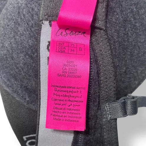 La Senza Dark Heathered Gray Push Up Plunge Bra Size 34B