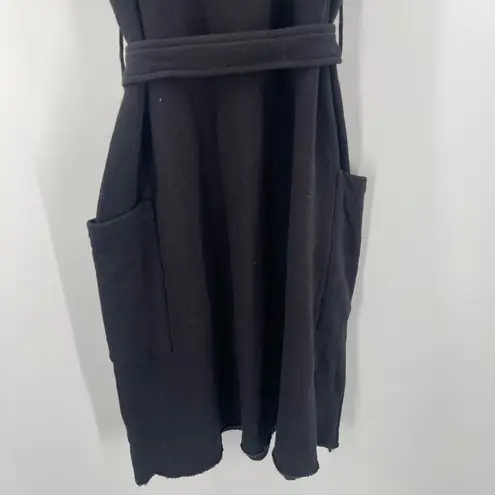 JAK & RAE Dress Size Small Black Jumper Dress Casual Comfy Belted Tank Pockets