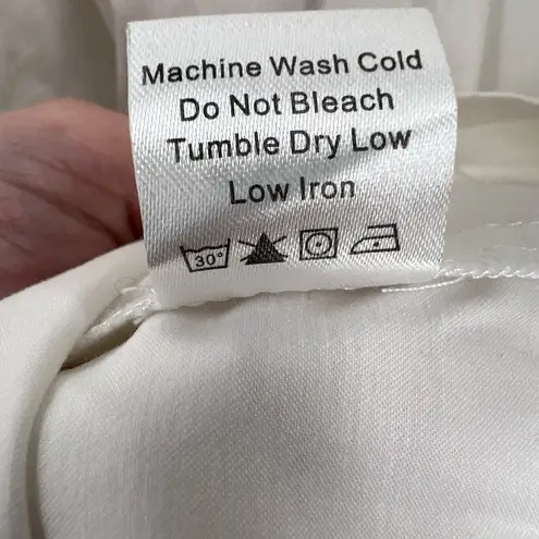 Tuckernuck Dress White Poplin Buttons Tiered Minimalist Cottagecore Relaxed XS