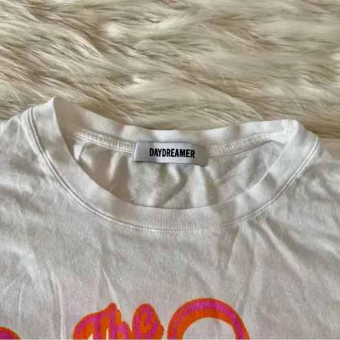 Free People  White Pink Beach Boys Convertible Surf Tropical Oversize USA T-Shirt