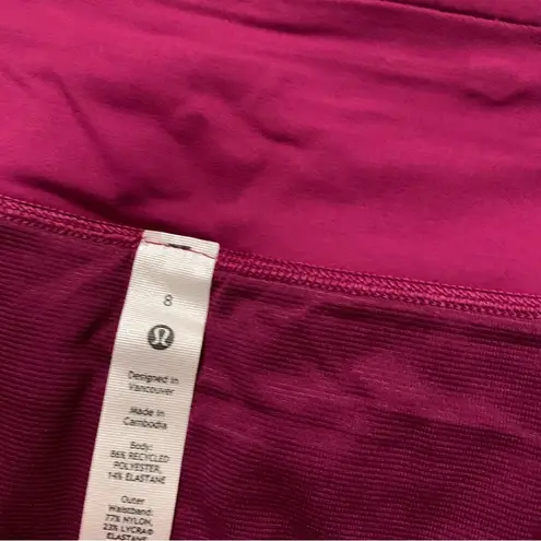 Lululemon  magenta purple speed up shorts 2.5” size 8