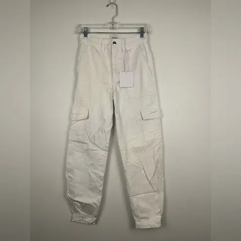 Pistola White Josephine Ankle Barrel Leg Cargo Jeans Women’s Sz 24 NWT