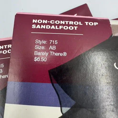 Hanes  Silk Reflections Sandalfoot Non-Control Top, Lot of‎ 4 AB 715 Barely There