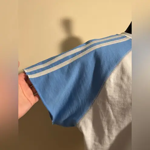 NWT Coney Island Picnic x Everlast Blue & White Cropped Raglan Tee size medium