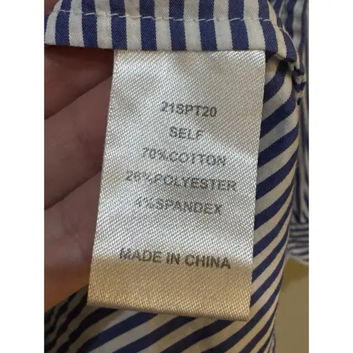 Hunter Bell Taylor Top Size M Striped Ruffled Peasant Cottage Preppy Classic