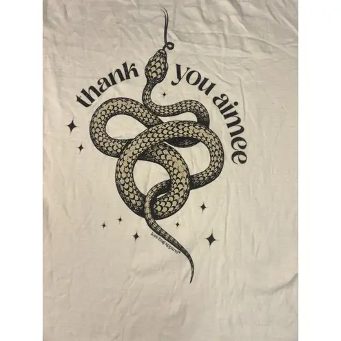 Taylor Swift thank you aimee t shirt comfort colors large Snake Ivory
