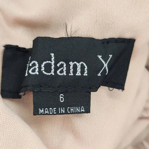 Madam X Red Lace One Shoulder Dress with Peplum NWT Size 6 Lace Cocktail Dress