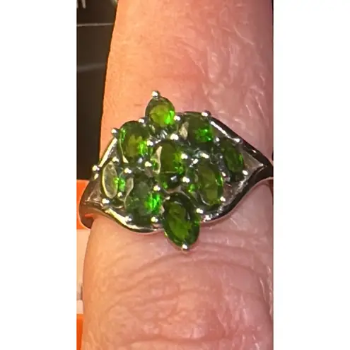 Sterling Silver Chrome Diopside Ring Marked AIRA Size 7