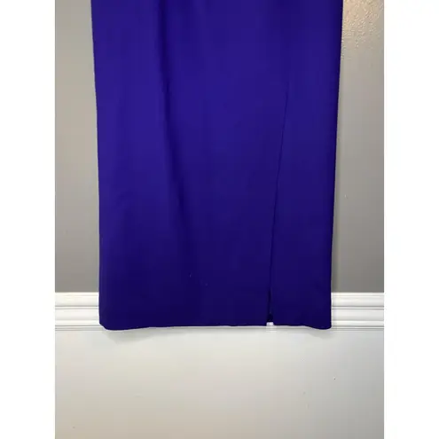 JH Collectibles Skirt Womens Purple Wool Lined Maxi Front Slit Made in USA Size L