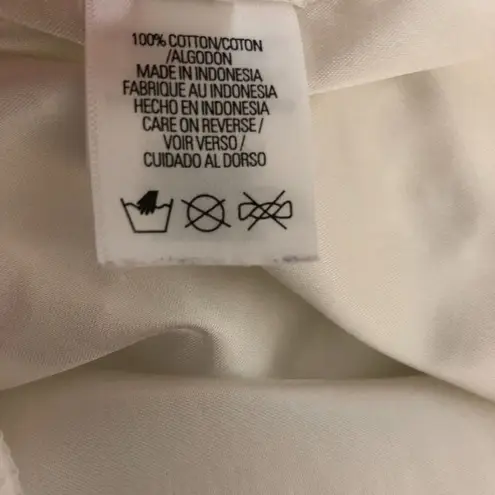 T Tahari Dress A Line Eyelet Embroidered Sleeveless Scoop Neck White 10