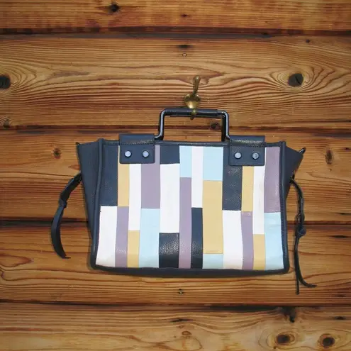 Kooba Like New Cayman Indigo Leather Satchel Bag