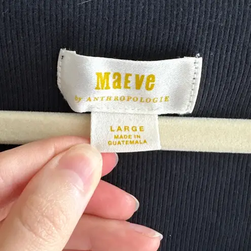 Maeve Square-Neck Tank Top, Navy Blue, Size Large