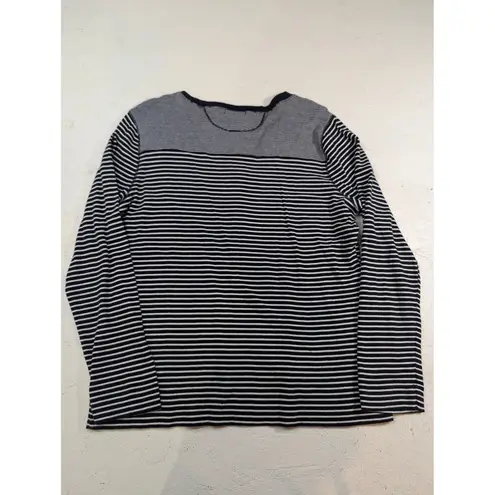 Lauren Jeans Co Striped Henley Top