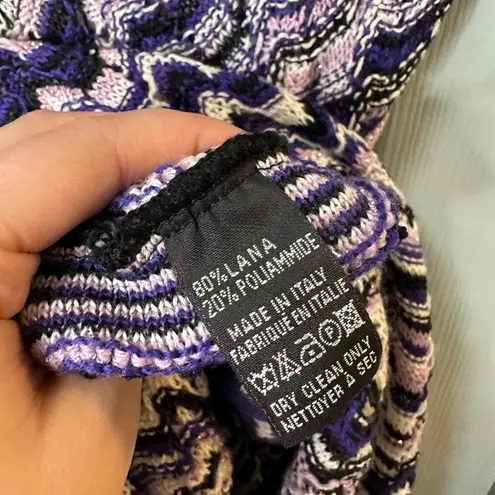 Missoni vintage multi-coloured knitted poncho made in italy one size fits most