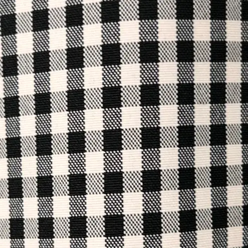 Vintage Gingham Print Front Pockets Blazer Jacket Black Size 14