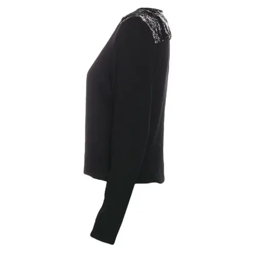 St. John Vintage Black Beaded Santana Knit Jacket Cardigan sz Small