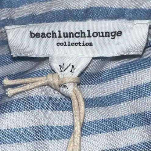 Beach lunch lounge spencer stripped blue and white button up top new