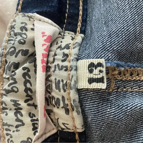 Hot Kiss Women’s Juniors Cico Short Blue Denim Shorts 13 Embroidered Waist 34”