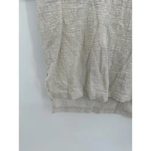 Zenana Outfitters Womens Cream Cotton Tee Size S Lagenlook Minimal Neutral Casual Basic