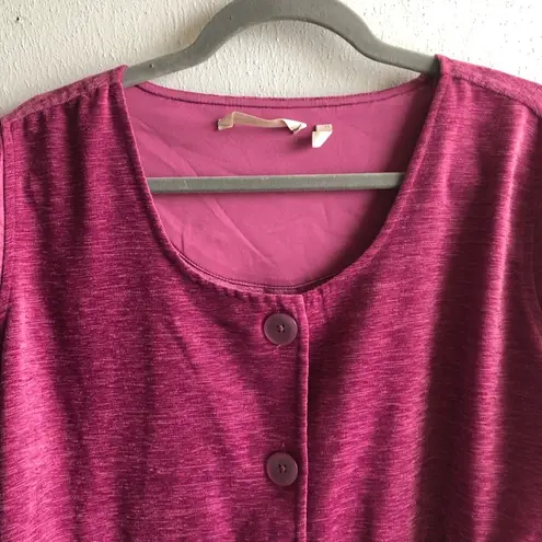 Soft Surroundings Jacket Pink Button Peplum Hem XL