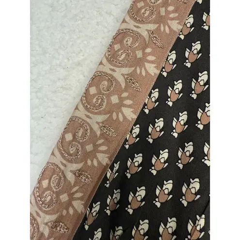 Soft Surroundings Soft Surroundings Brown Boho Embroidered Embellished Jolene Blouse Size Small