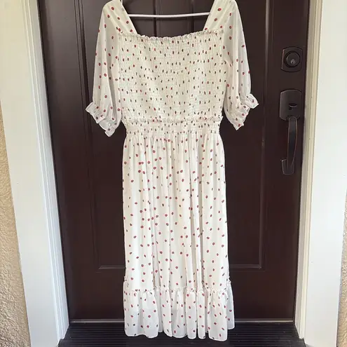 NWT VooDoo Vixen Strawberry Print Midi Dress Size 8