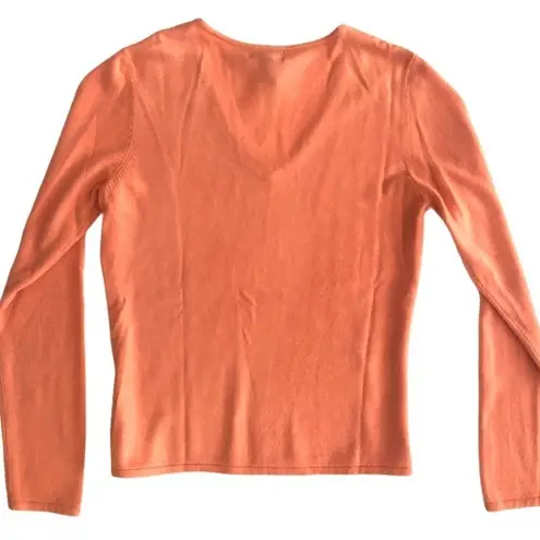 NEW YORK & CO Vibrant Orange Peach V