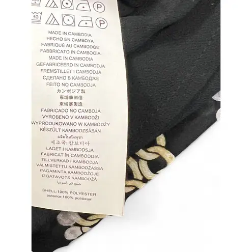 Michael Kors | S | Short Sleeve Chiffon Printed Gold Chain Detail Dress Womens Black