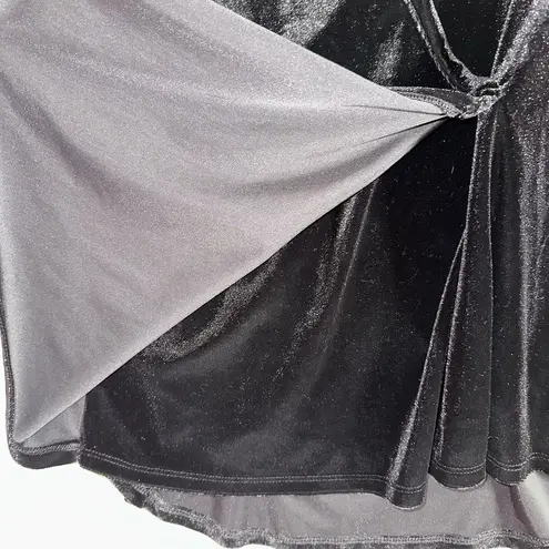 Limited Collection Womens NEW VTG Black Velvet Faux Wrap V Neck Winter Top Sz M Size M