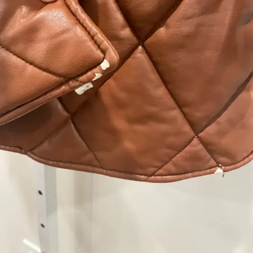 Slate + Willow Quilted Faux Leather Jacket Size XS